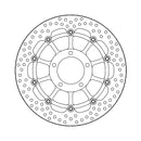 Halo Series Floating Brake Rotor Black TUV Approved For Front Left: Triumph: 05-07 Speed Triple 1050 Up To VIN210444