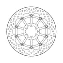 Halo Series Floating Brake Rotor Black TUV Approved For Front Left: Honda: 18-20 CRF 1000 L Africa Twin Adventure Sports