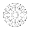 Halo Series Floating Brake Rotor Black TUV Approved For Front Left: Aprilia: 17-18 RSV 4 1000 RF