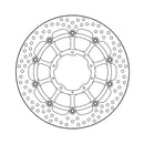 Halo Series Floating Brake Rotor Black TUV Approved For Front Left: Honda: 17-19 CBR 1000 RR Fireblade ABS