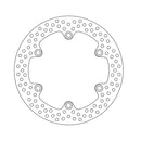 Halo Series Brake Rotor TUV Approved For Rear: Honda: 17 CB 1100 RS Cast Wheels