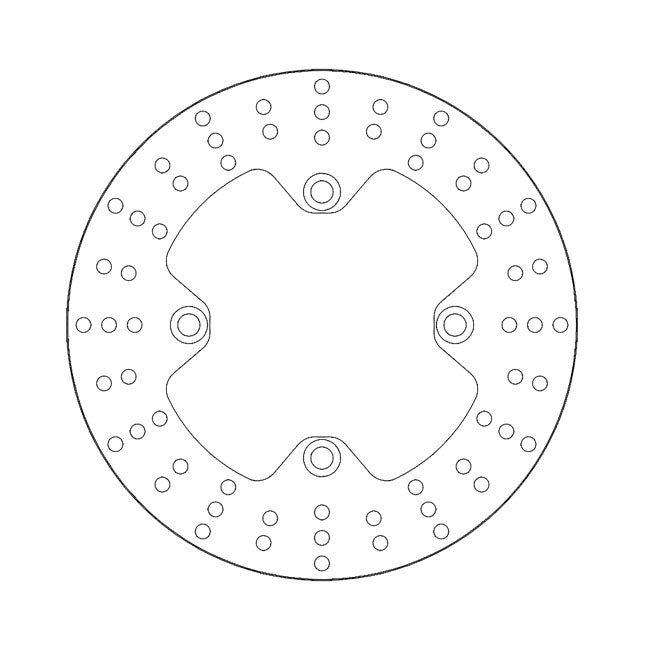 Halo Series Brake Rotor TUV Approved For Rear: Honda: 97-03 CB 500