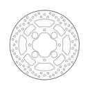 Halo Series Brake Rotor TUV Approved For Rear: Honda: 08-16 CB 1000 R Non-ABS