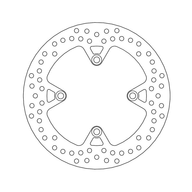 Halo Series Brake Rotor TUV Approved For Rear: Triumph: 01-06 Bonneville 790 America
