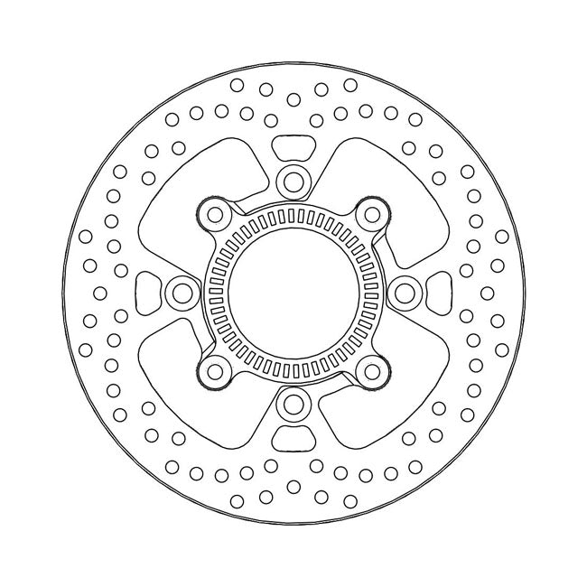 Halo Series Brake Rotor TUV Approved For Rear: Kawasaki: 15-17 Versys 650 LT ABS