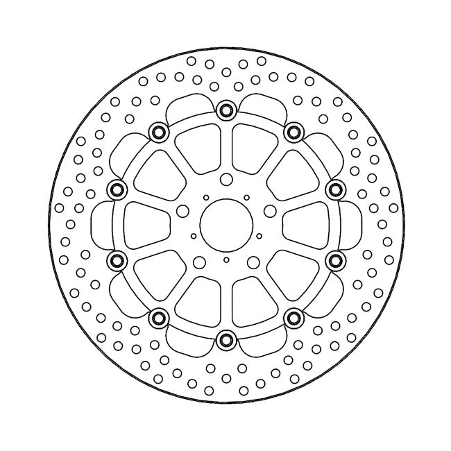 Halo Series Floating Brake Rotor Black TUV Approved For Front Right: Honda: 19-21 CB 500 X