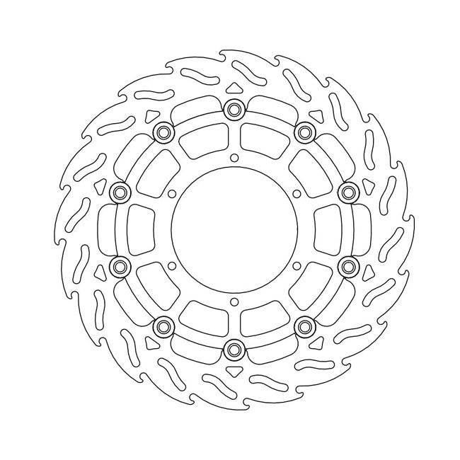 Flame Series Floating Brake Rotor Black TUV Approved For Front Right: BMW: 10-14 G 650 GS Sertao R13