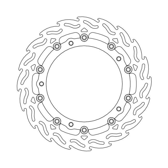 Flame Series Floating Brake Rotor Black TUV Approved For Front Right: BMW: 06-07 F 800 S K71 Retrofit Rivet kit