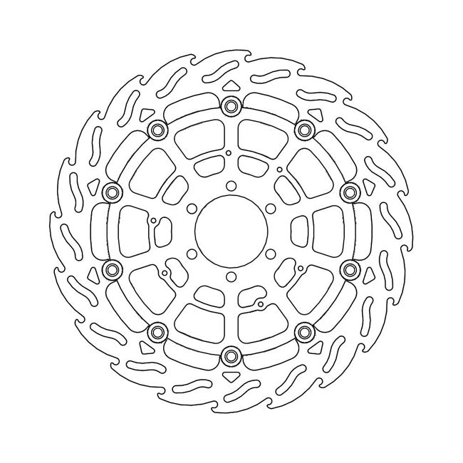 Flame Series Floating Brake Rotor Black TUV Approved For Front Left: BMW: 11-14 HP4 1000 K42 HPWheel