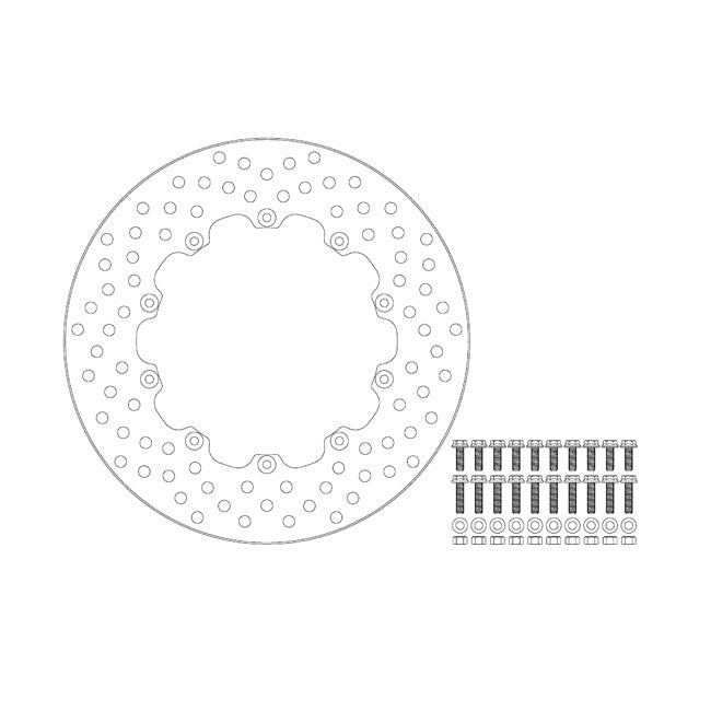 Halo Series Fixed Brake Rotor TUV Approved For Front Left: BMW: 78-up R45 450