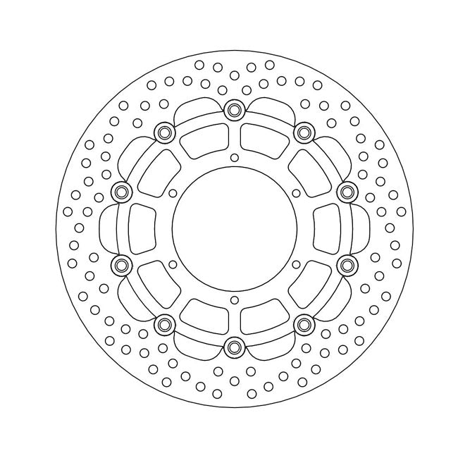Halo Series Floating Brake Rotor TUV Approved For Front Left & Right: BMW: 10-14 G 650 GS Sertao R13