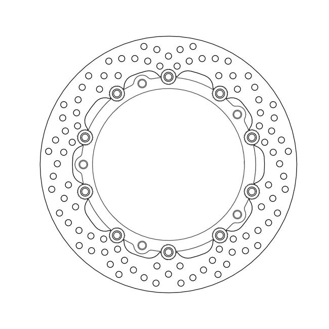 Halo Series Floating Brake Rotor TUV Approved For Front Left & Right: BMW: 97-00 R 850 C 99 259C Cast Wheel Non-ABS