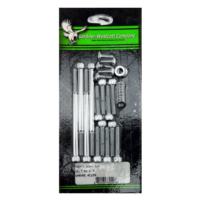 Primary & Derby Cover Hardware Kit Chrome