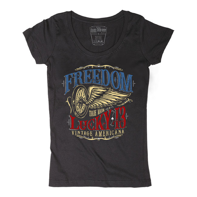 Freedom Wheel Ladies T-Shirt Black