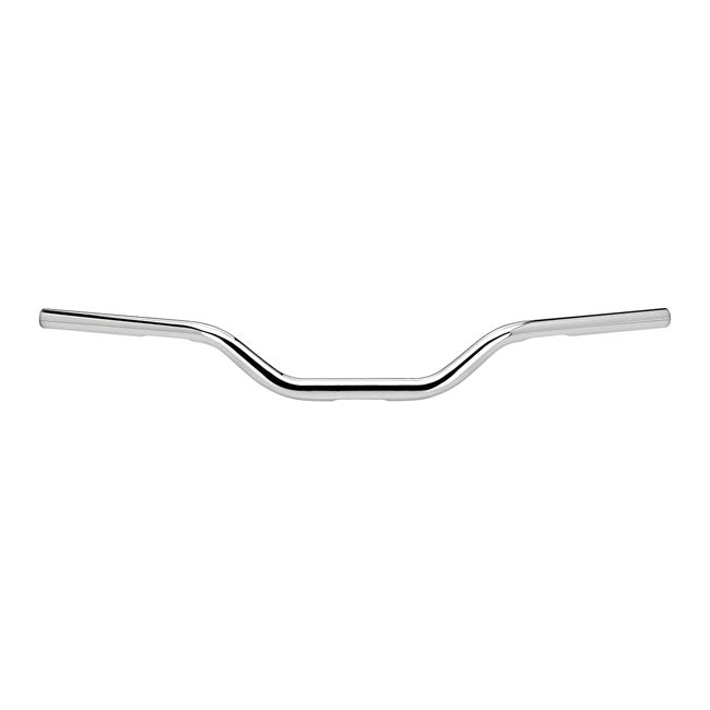 1 Inch Handlebar Tracker Mid 1-1/8 Inch O/S Chrome TUV Approved Fits 82-21 H-D (Excl. 08-21 E-Throttle Models) With 1-1/8" Diameter Risers