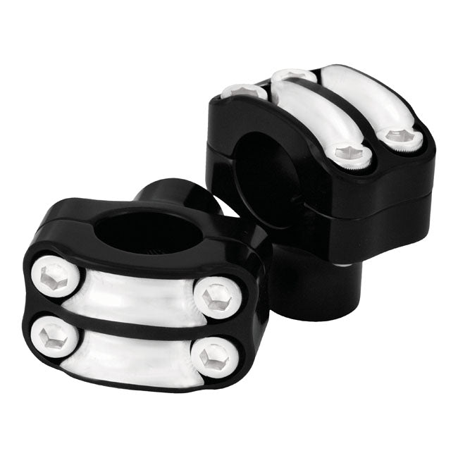4 Bolt Nostalgia Risers Black Contrast Cut - 1.5 x 1 Inch