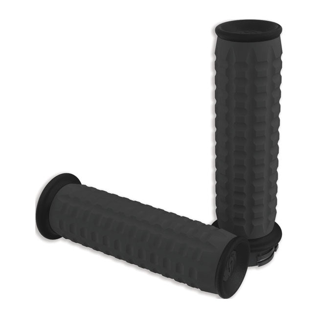 Grips Billet Traction Black Ops For 74-21 H-D With Single Or Dual Throttle Cables Excl. Street