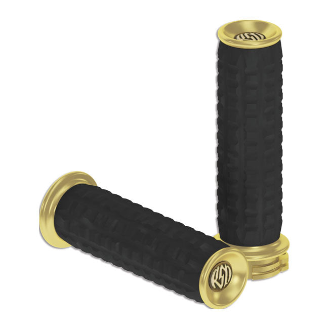 Grips Brass Traction Brass For 74-21 H-D With Single Or Dual Throttle Cables Excl. Street