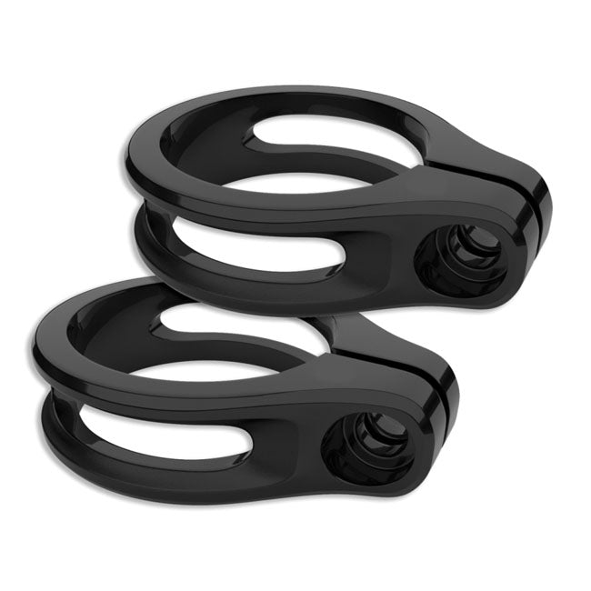 Turn Signal Fork Mount Gloss Black For ALL HD MODELS W/49MM FORKS