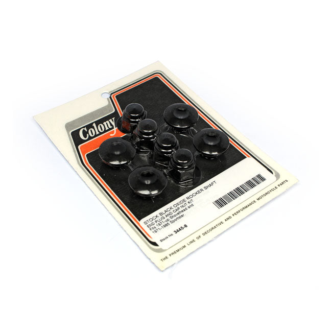 Rocker Shaft Plug & Nut Kit Buttonhead Black