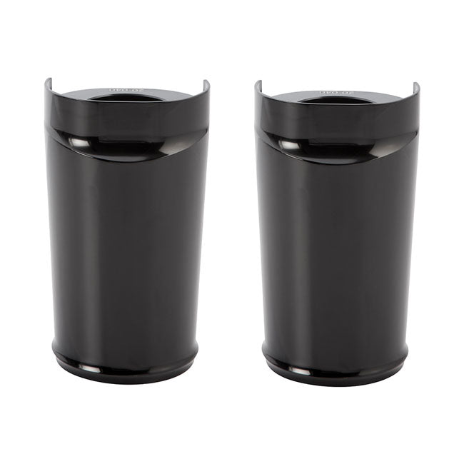 Fork Boots Smooth All Black For 14-20 Touring