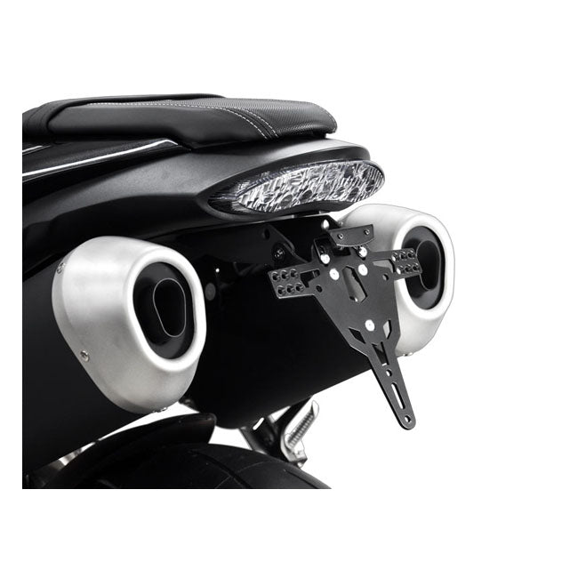 License Plate Bracket Pro Black For Triumph: 16-18 Speed Triple 1050 R/RS/S