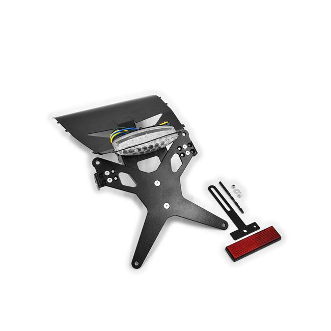 License Plate Bracket X-Line Black For Honda: 08-09 CBR 1000 RR