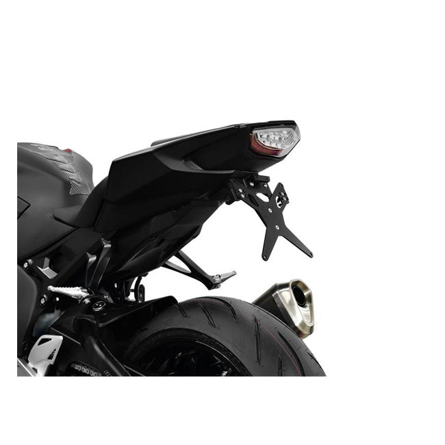 License Plate Bracket X-Line Black For Honda: 17-19 CBR 1000 RR Fireblade SP1/SP2