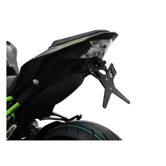 License Plate Bracket X-Line Black For Kawasaki: 17-21 Z 900 / 20-21 Z H2