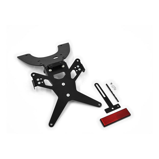 License Plate Bracket X-Line Black For Kawasaki: 03-04 ZX-6R