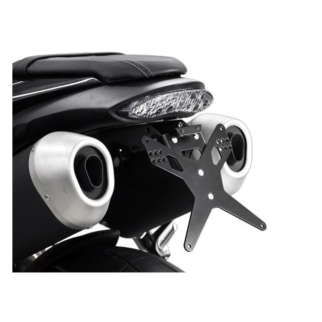 License Plate Bracket X-Line Black For Triumph: 16-18 Speed Triple 1050 R/RS/S