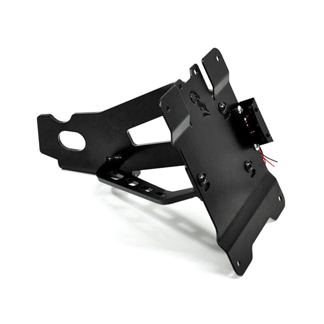 Side Mount License Plate Bracket Kit Black For 04-21 XL