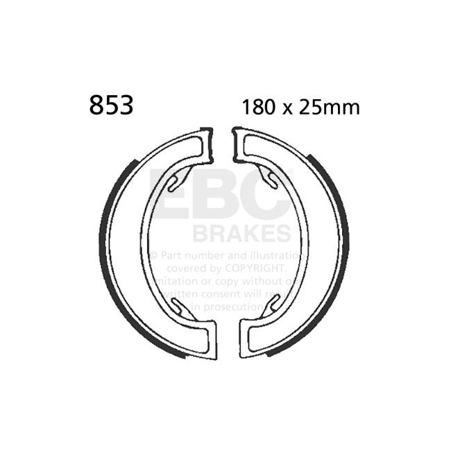 Plain Brake Shoes For Rear: Triumph: 66-70 T120 650cc Twin Leading