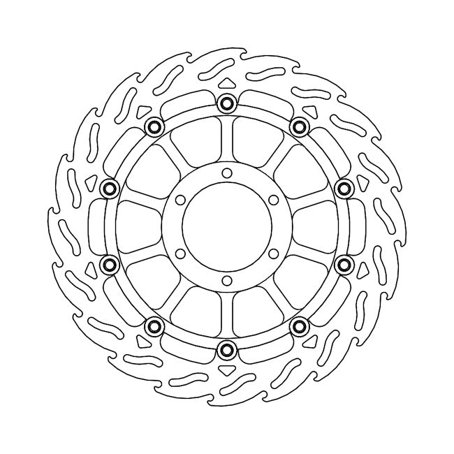 Flame Series Floating Brake Rotor Black TUV Approved For Front Left: BMW: 18-19 S 1000 RR 19 K67 HP Wheel