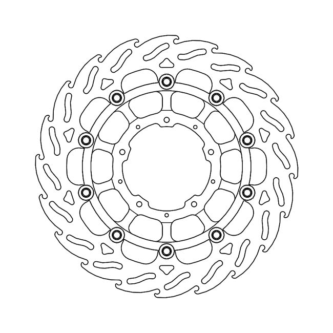 Flame Series Floating Brake Rotor TUV Approved For Front Left: Honda: 18, 20 CB 1000 R+ ABS