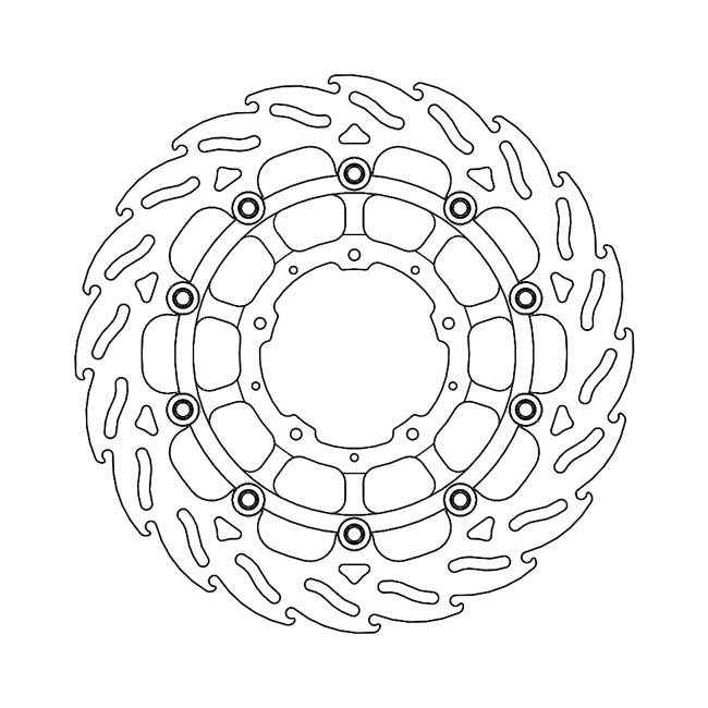 Flame Series Floating Brake Rotor TUV Approved For Front Right: Honda: 18, 20 CB 1000 R+ ABS