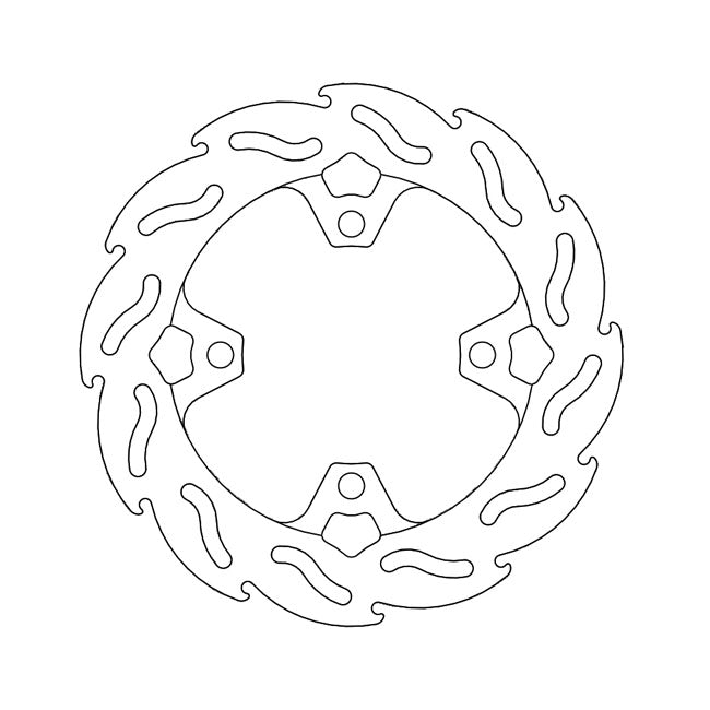 Flame Series Brake Rotor TUV Approved For Rear: Honda: 20-22 CBR 1000 RR-R Fireblade