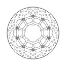 Halo Series Floating Brake Rotor Black TUV Approved For Front Left: Honda: 18, 20 CB 1000 R+ ABS