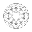 Halo Series Floating Brake Rotor Black TUV Approved For Front Left: Honda: 20-22 CBR 1000 RR-R Fireblade