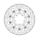 Halo Series Floating Brake Rotor Black TUV Approved For Front Left: Honda: 20-22 CRF 1100 L Africa Twin Adventure Sports