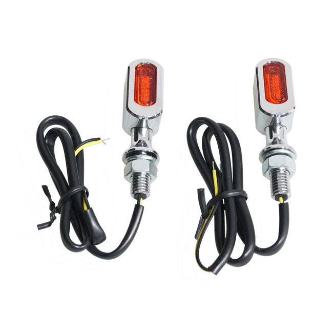 Fastline LED Turn Signal Set Chrome / Amber Lens