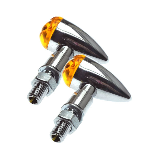 PB2 LED Turn Signals Chrome / Amber Lens