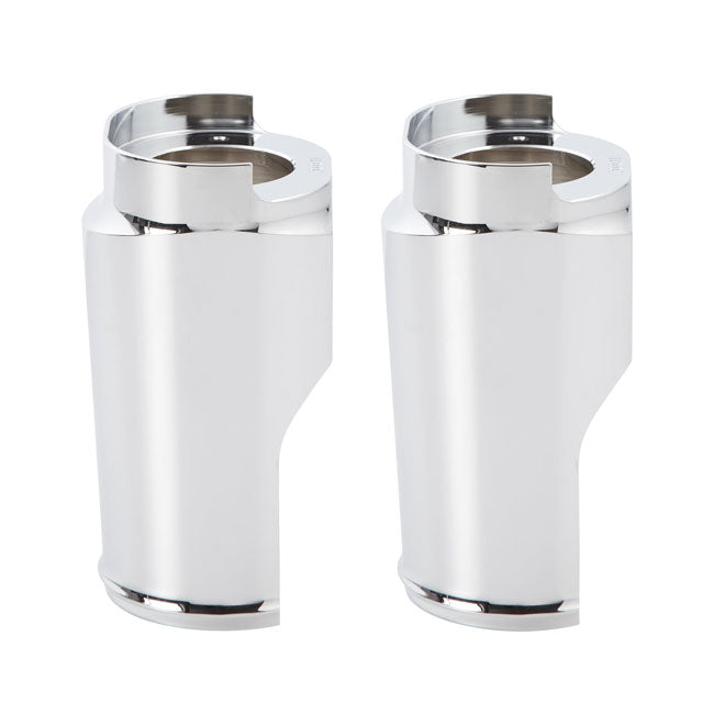 Smooth Fork Boots For Fat Wheels Chrome For 99-13 FLT/Touring (NU)