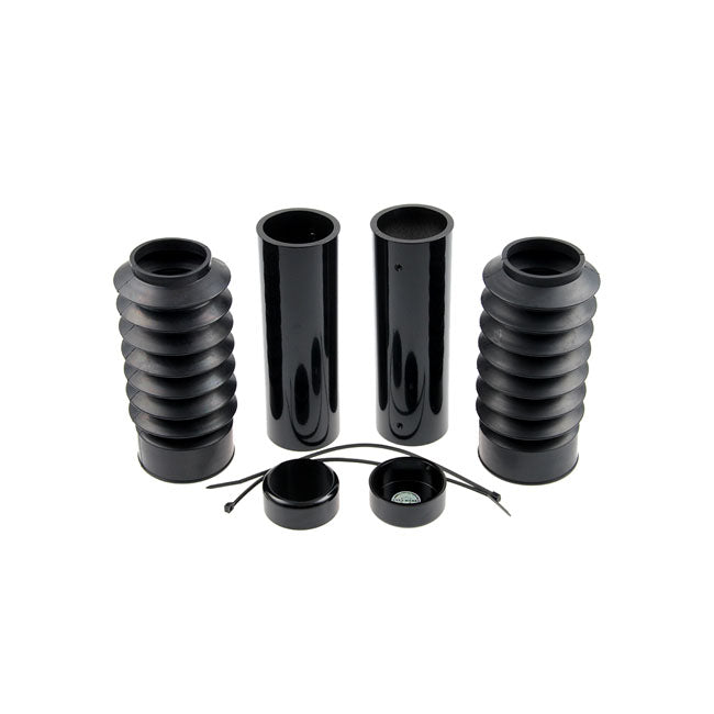 6 Pieces Fork Tube Cover Kit Gloss Black For 06-17 Dyna NU