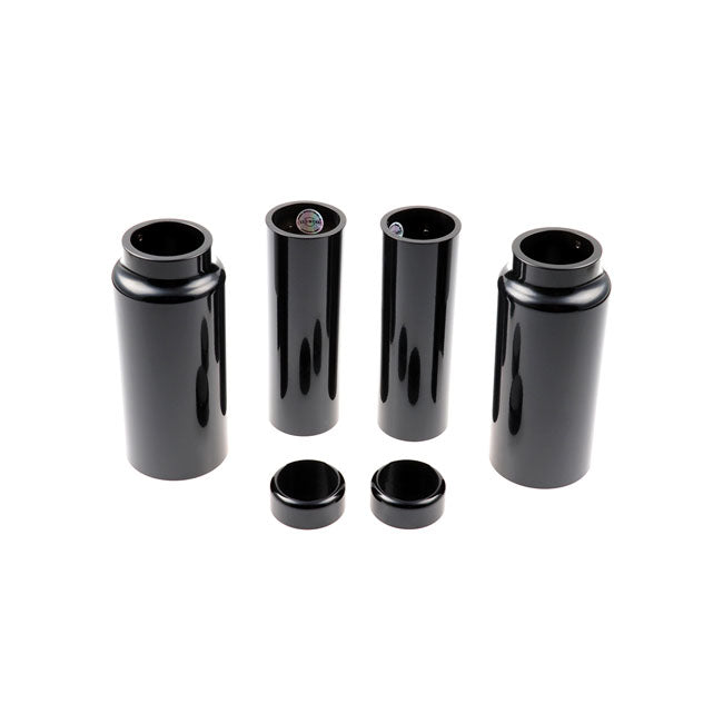 6 Pieces Fork Tube Cover Kit Gloss Black Inc Hardwares For 06-17 Dyna NU