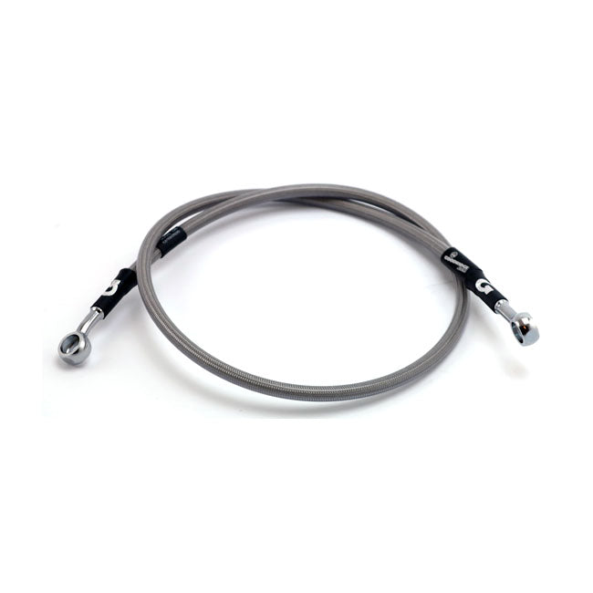 Stainless Clear Coated Upper Front Brake Line For 2011 FXCWC Rocker