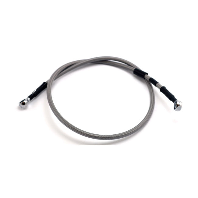 Stainless Clear Coated Upper Front Brake Line For 2011 FLSTF Fatboy