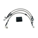 Stainless Clear Coated Front Brake Line For 14-17 FXDF Dyna Fat Bob ABS
