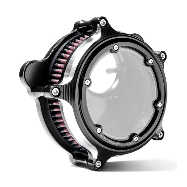 Vision Air Cleaner Kit Black Anodized Contrast Cut For 18-22 Softail