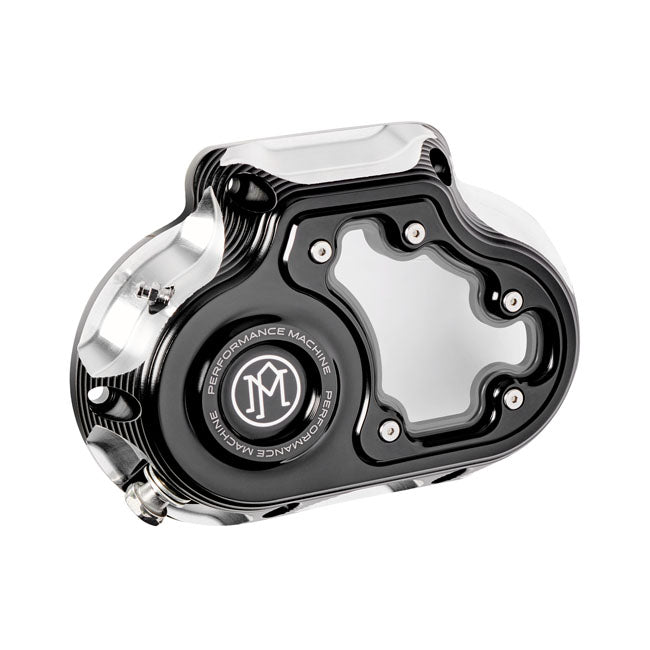 Transmission End Cover Vision Hydraulic Black Anodized Contrast Cut